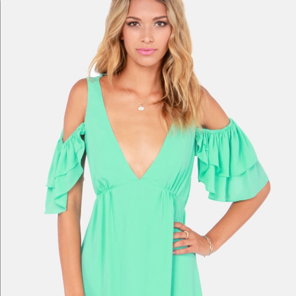 Lulu’s Salsa Dancer Backless Mint Dress